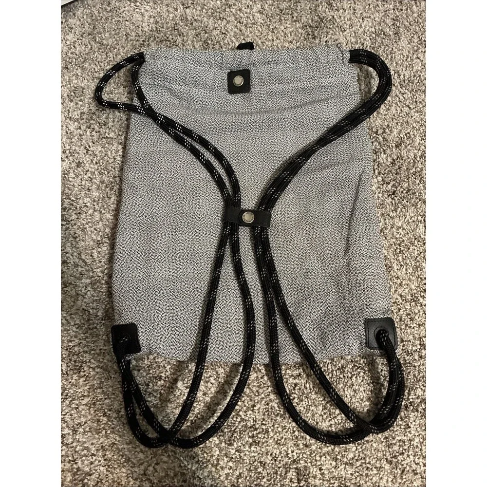 Loctote The Original Flak Sack Gray Drawstring Backpack Bag Loc Tote Anti-Theft